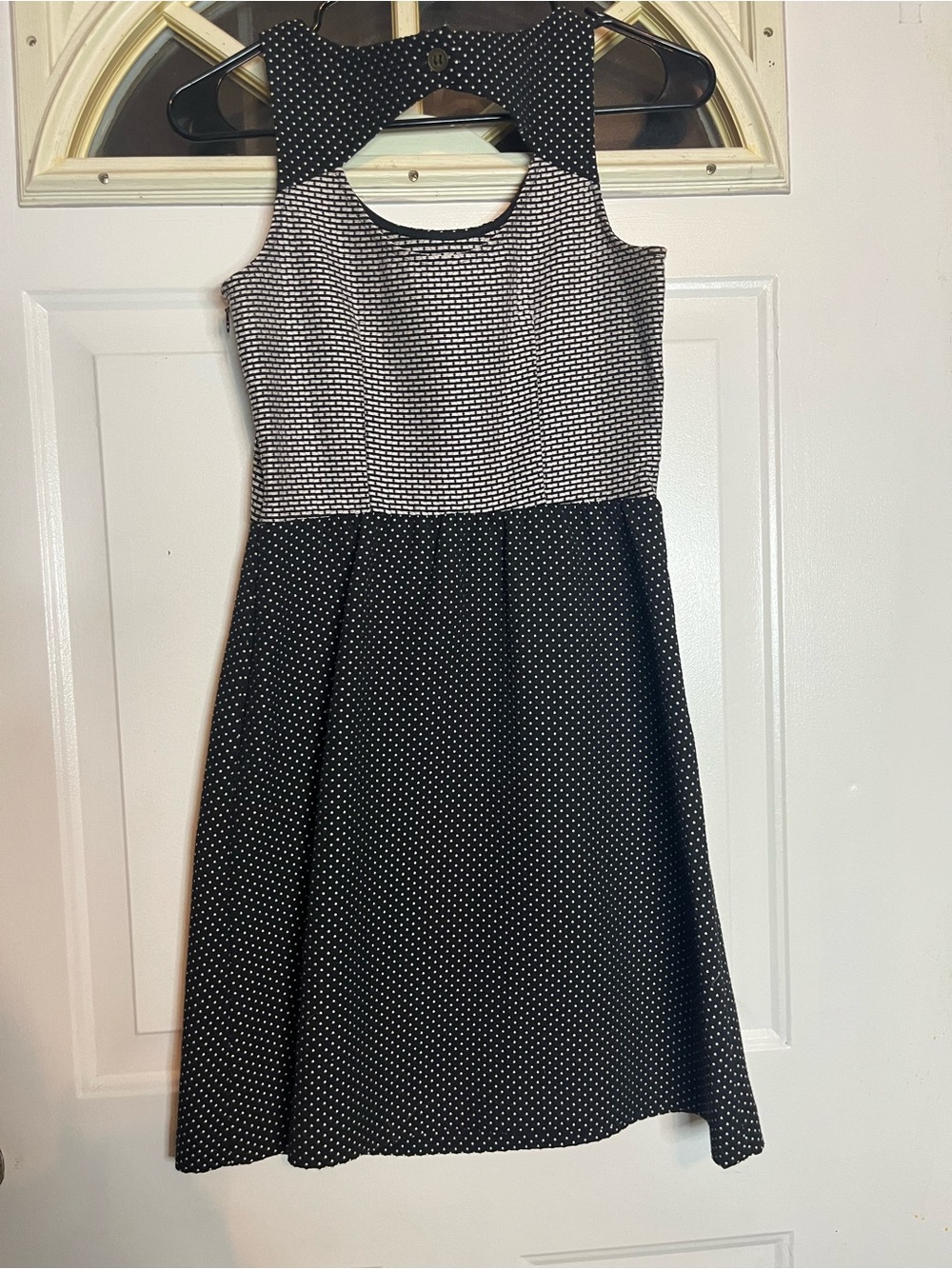 The Limited Black and White Polka Dot Fit-and-Flare Dress